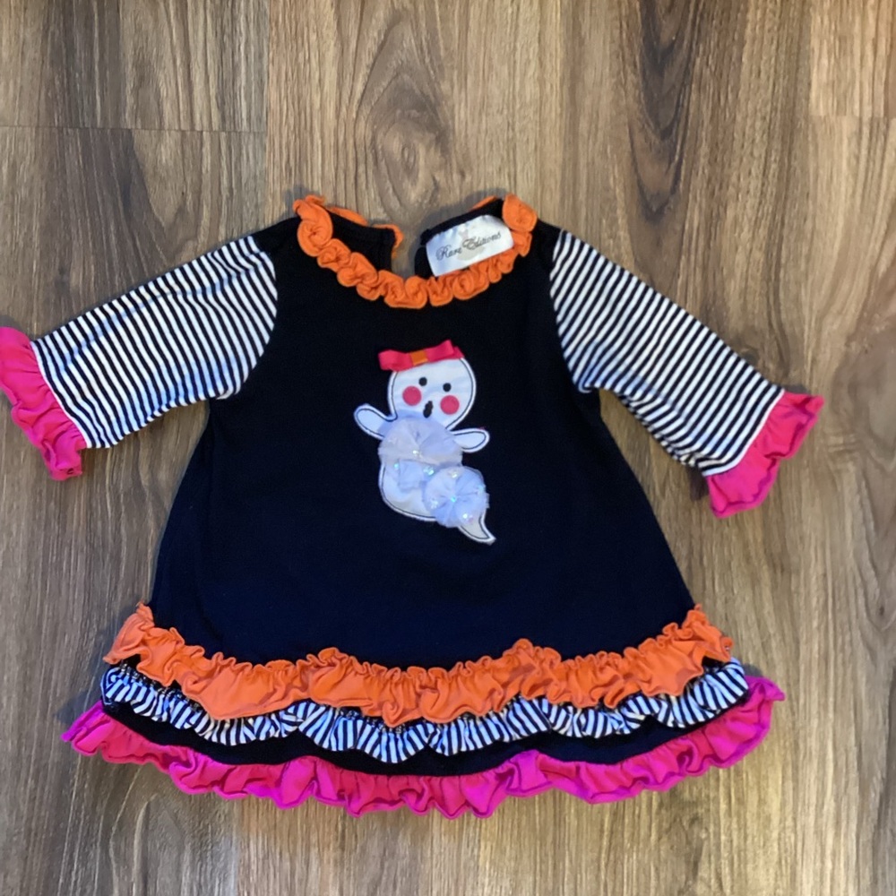 Halloween Dress with Orange Ruffles